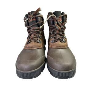 Sorel Kaufman Brown Leather Short Ankle Winter Felt Liner Boots Women 10